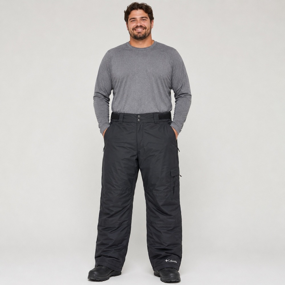 Columbia Sportswear Men Black Insulated Snow Ski Cargo Pants Size XL Outdoors